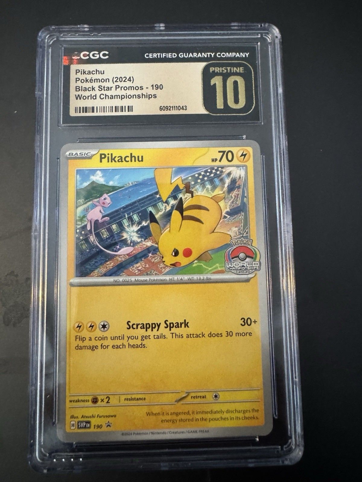 Pikachu SVP Promo 190 World Championships CGC 10 2024 Eng